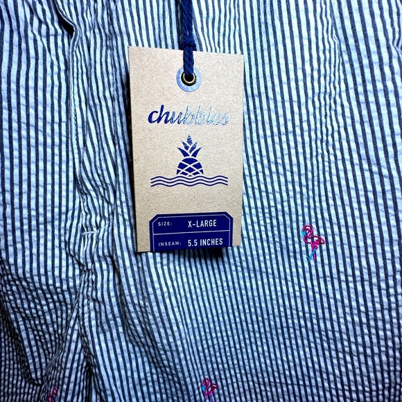 CHUBBIES - Seersucker Flamingo Shorts, Men’s Size XL, 5.5 Inseam, NWT - Picture 4 of 10